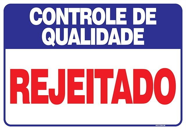 Placa rejeitado