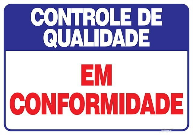 Placa em conformidade
