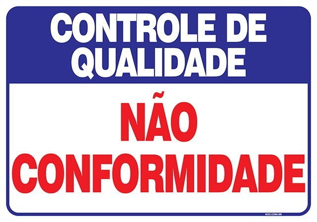 Placa não conformidade