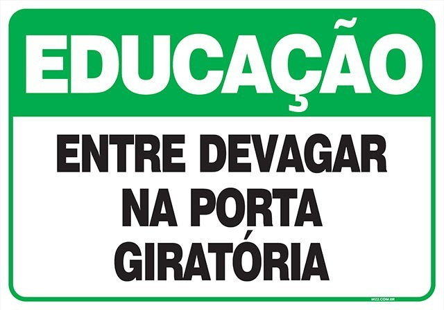 Placa porta giratória entre devagar
