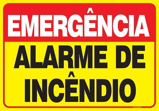 Placa alarme de incêndio