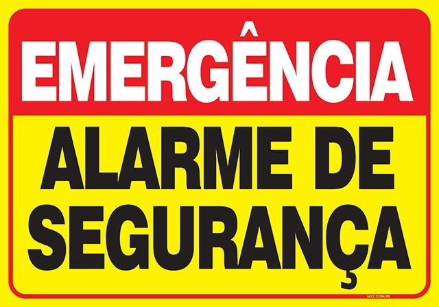PLACA ALARME DE SEGURANÇA