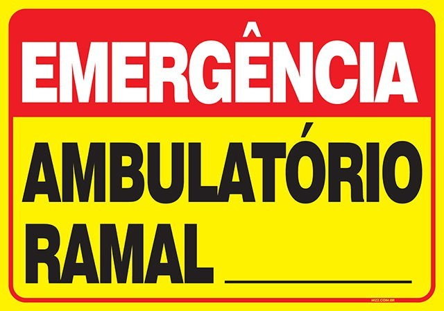 PLACA AMBULATÓRIO RAMAL...
