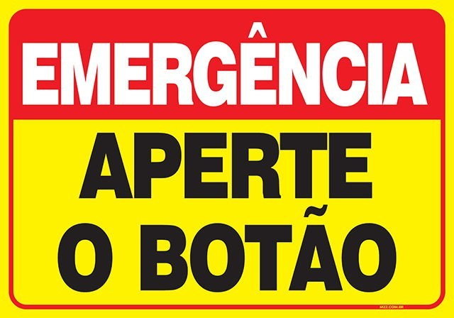 PLACA APERTE O BOTÃO