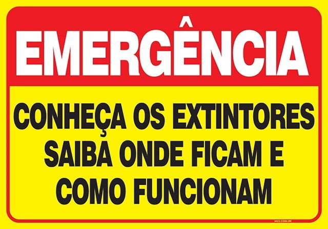 Placa conheça os extintores saiba onde ficam e como funcionam