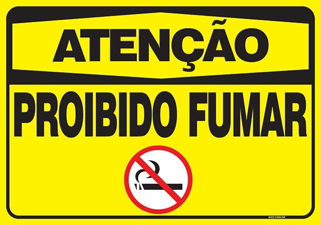 Placa proibido fumar