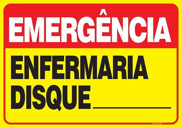 Placa enfermaria disque...