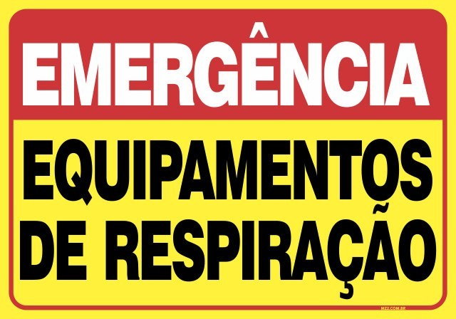 PLACA EQUIPAMENTOS DE RESPIRAÇÃO