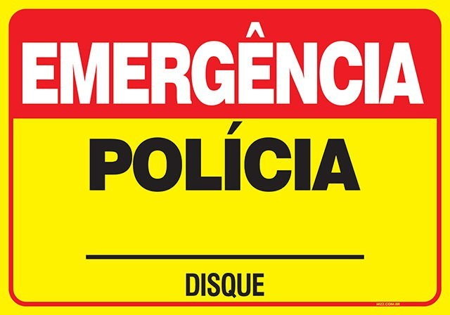 PLACA POLÍCIA DISQUE...