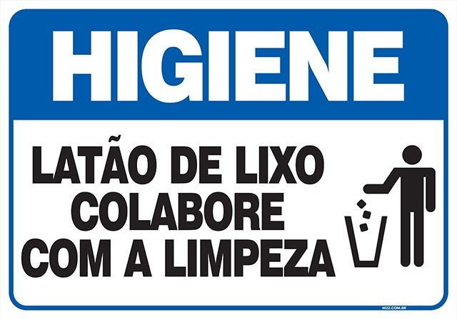 Placa latão de lixo colabore com a limpeza