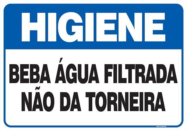 Placa beba água filtrada não da torneira