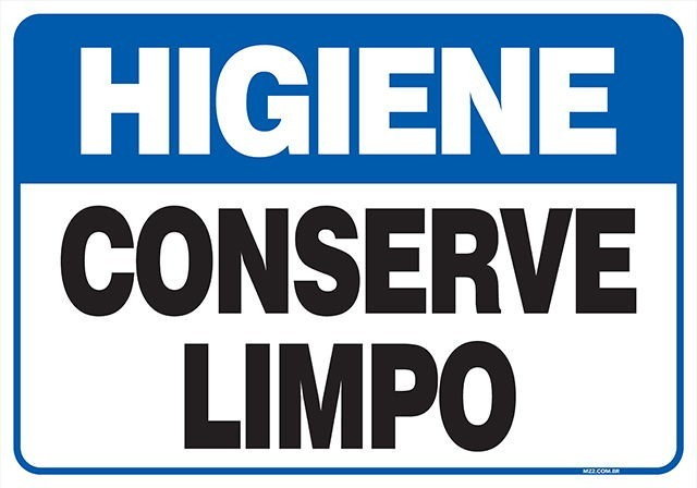 Placa conserve limpo