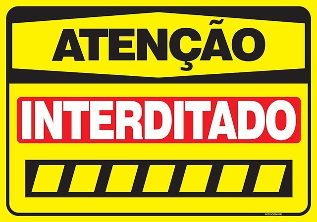 PLACA INTERDITADO