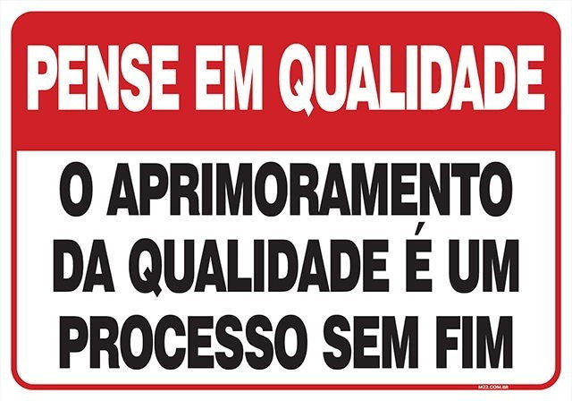Placa o aprimoramento da qualidade é um processo sem fim