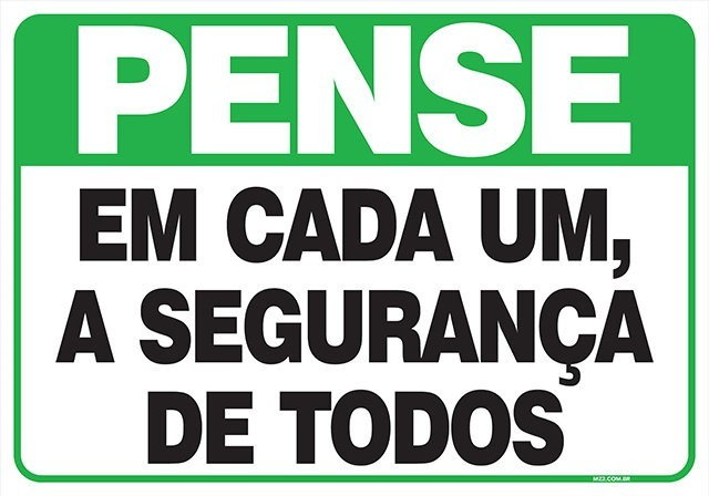 Placa em cada um, a segurança de todos