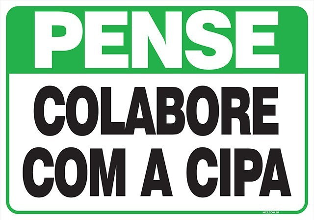 Placa colabore com a cipa