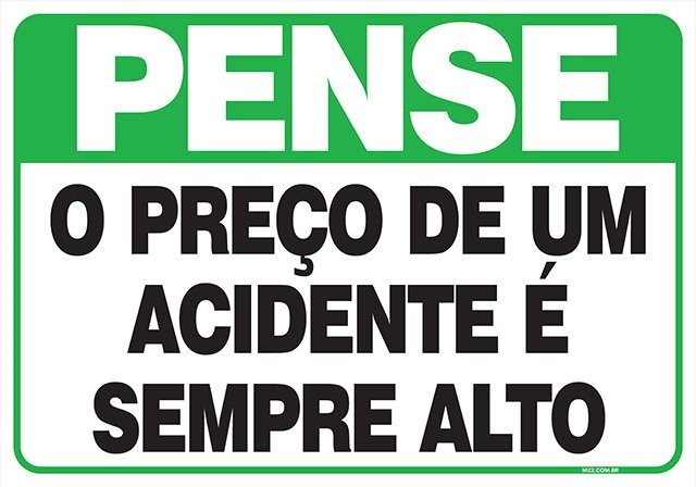 Placa o preço de um acidente é sempre alto