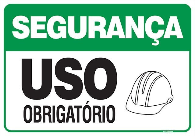 PLACA OBRIGATÓRIO CAPACETE