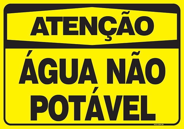 PLACA ÁGUA NÃO POTÁVEL