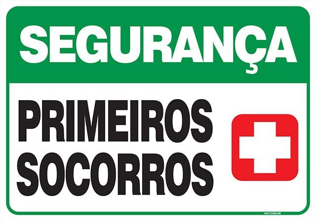 PLACA PRIMEIROS SOCORROS