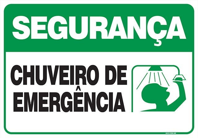PLACA CHUVEIRO DE EMERGÊNCIA