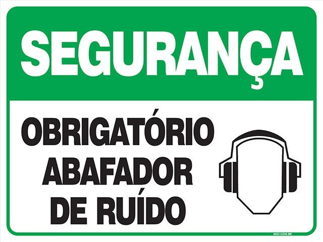 PLACA OBRIGATÓRIO ABAFADOR DE RUIDO