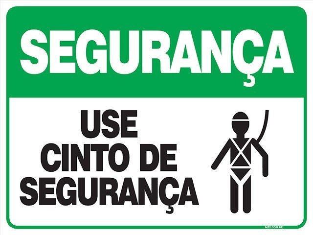 PLACA DE USE CINCO DE SEGURANÇA