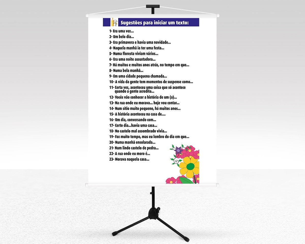 Banner sugestões para iniciar um texto