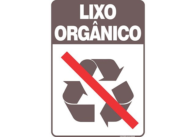 Placa lixo orgânico