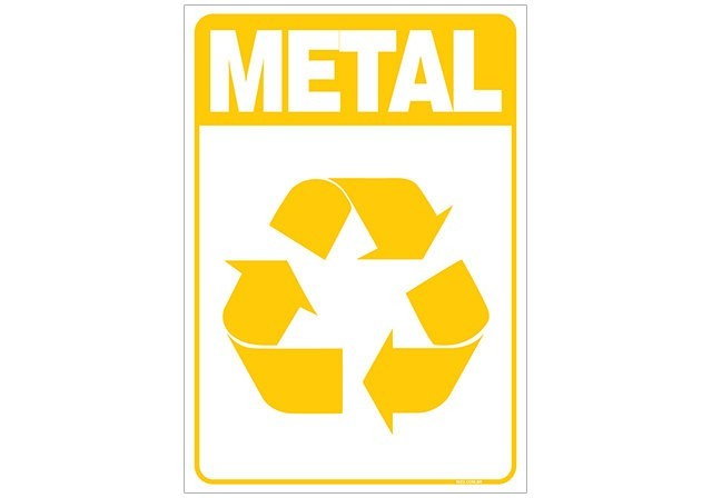 Placa metal reciclável