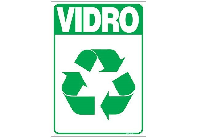 Placa vidro reciclável
