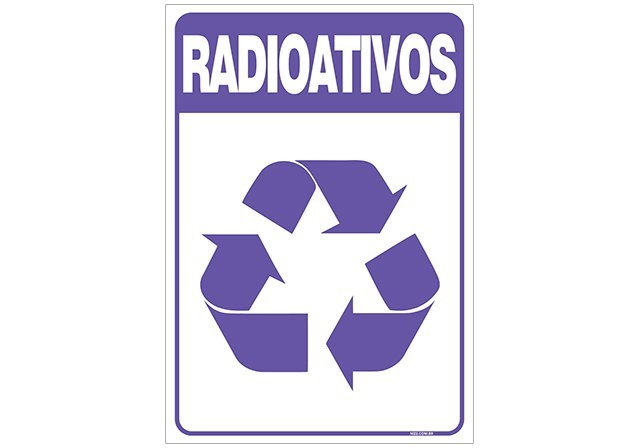 Placa material radioativo