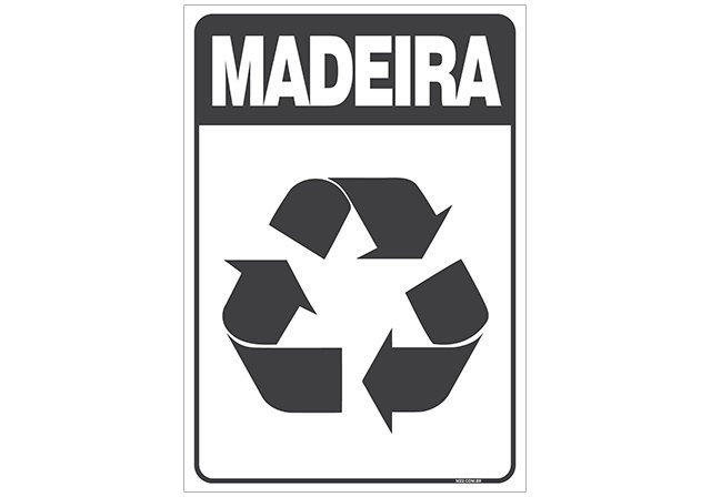 Placa madeira reciclável