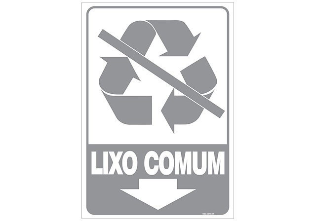 Placa lixo comum