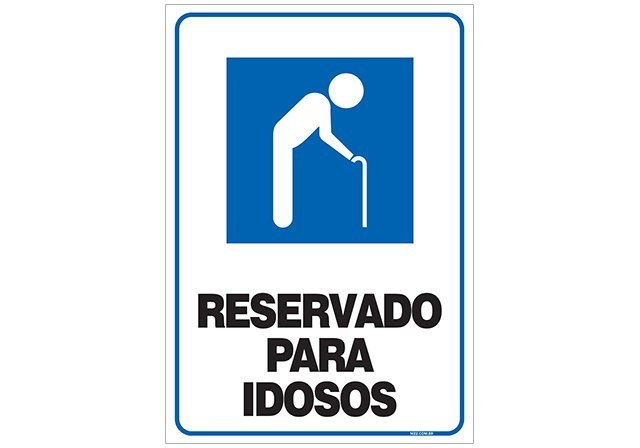 Placa reservado para idosos