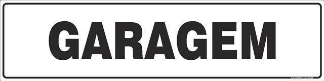 Placa garagem