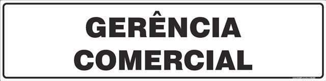 Placa gerência comercial