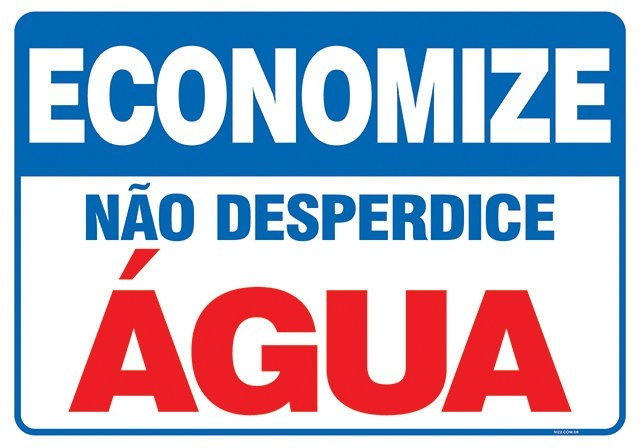 Placa economize não desperdice água