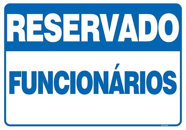 PLACA RESERVADO FUNCIONÁRIOS