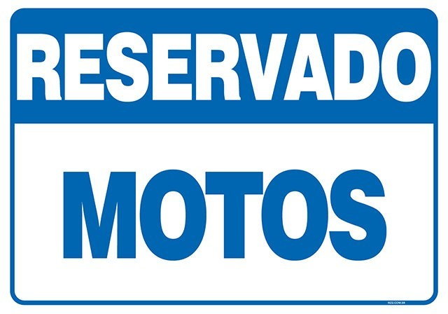 PLACA RESERVADO MOTOS