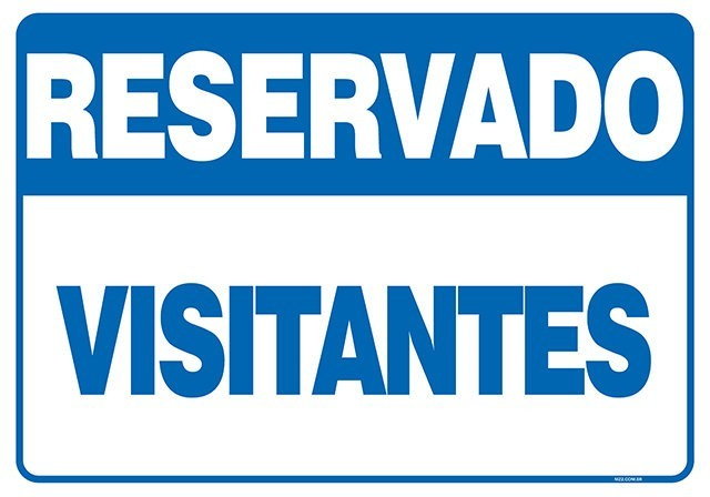 PLACA RESERVADO VISITANTES