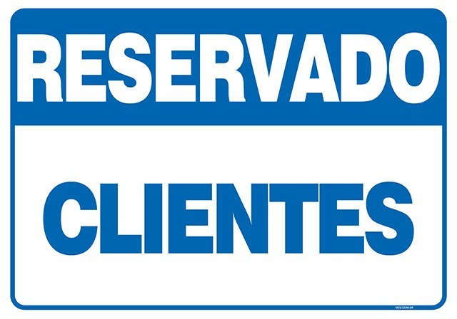 PLACA RESERVADO CLIENTES