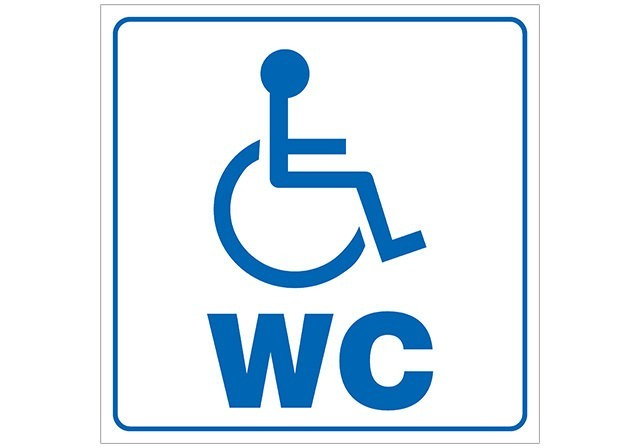 PLACA WC PARA CADEIRANTE
