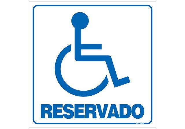 PLACA DEFICIENTE FISICO LOCAL RESERVADO - PNE