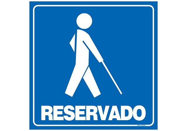 PLACA ACESSO EXCLUSIVO DEFICIENTE VISUAL