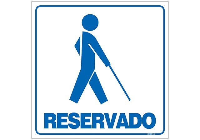 PLACA DEFICIENTE VISUAL ACESSO EXCLUSIVO - PNE