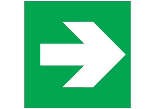 PLACA PICTOGRAMA INDICATIVA DIREITA