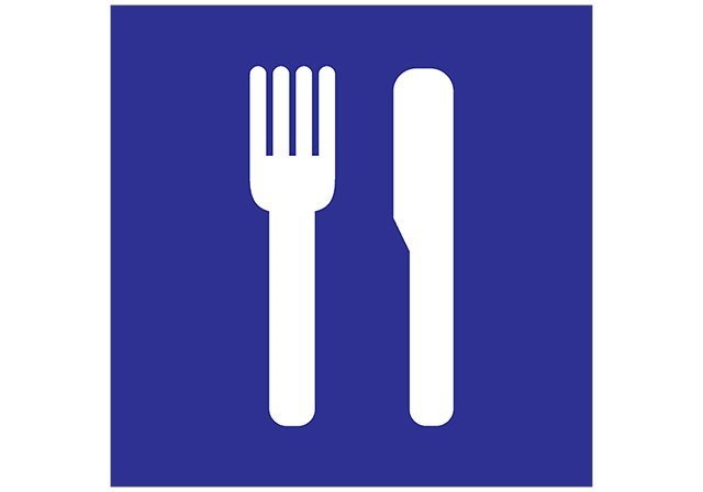 PLACA PICTOGRAMA RESTAURANTE