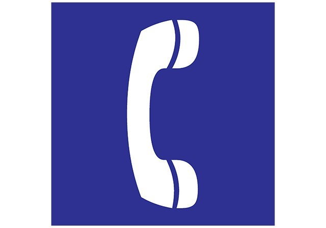 Placa pictograma telefone