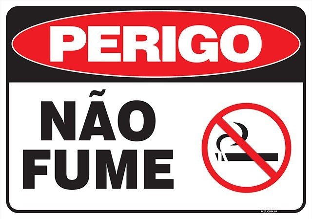 PLACA NÃO FUME